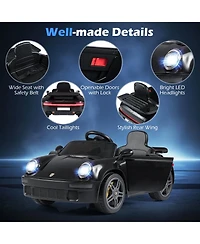 Mecale 12V Electric Ride On Car Licensed Ruf Ctr with Remote Control and Music