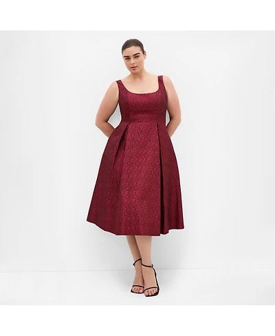 City Chic Women's Estella Floral Midi Dress