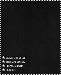 Half Price Drapes Black Signature Extra Wide Velvet Blackout Curtain