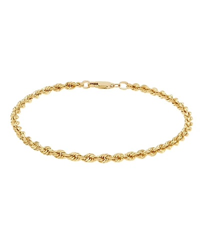 Macy's Hollow Rope Chain Bracelet in 14k Yellow Gold