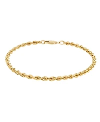 Macy's Hollow Rope Chain Bracelet in 14k Yellow Gold
