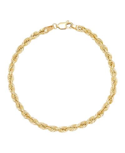 Macy's Hollow Rope Chain Bracelet in 14k Yellow Gold