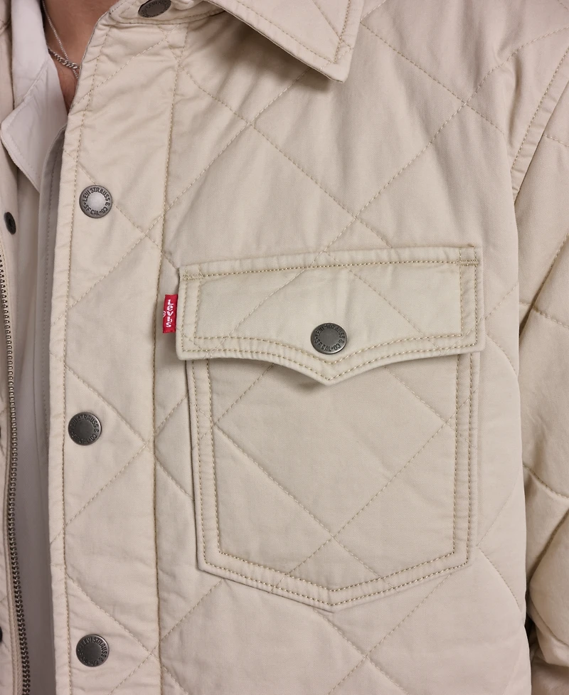 Levi's Men's Quilted Zippered Western Shirt Jacket