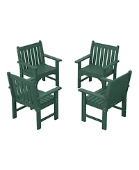 WestinTrends Outdoor Patio Hdpe Adirondack Dining Arm Chairs (Set of