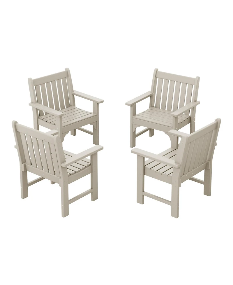 WestinTrends Outdoor Patio Hdpe Adirondack Dining Arm Chairs (Set of