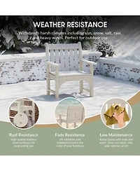WestinTrends Outdoor Patio Hdpe Adirondack Dining Arm Chairs (Set of