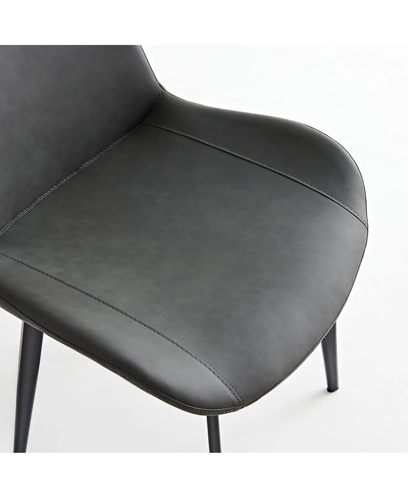 Boyel Living Pu Leather Dining Chairs Set of 2, Dining Chair with Iron Legs