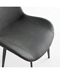 Boyel Living Pu Leather Dining Chairs Set of 2, Dining Chair with Iron Legs