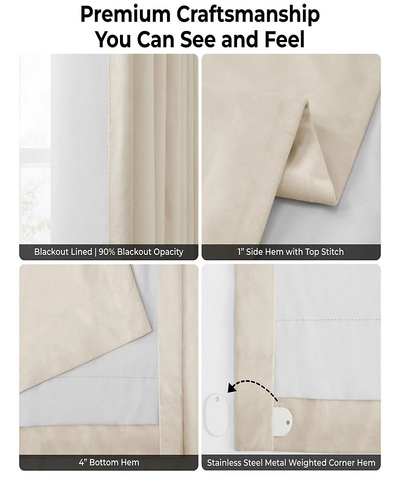 Exclusive Fabrics & Furnishings Signature Blackout Grommet Velvet Panel