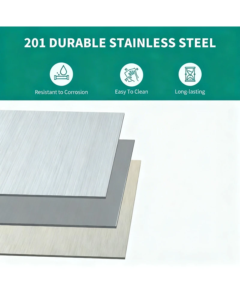 Yigii Stainless Steel Workbench with Shelves for Kitchen, Garage, Workshop