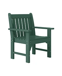 WestinTrends Outdoor Patio 3-Piece Hdpe Adirondack Garden Chairs with Square Side Table Set