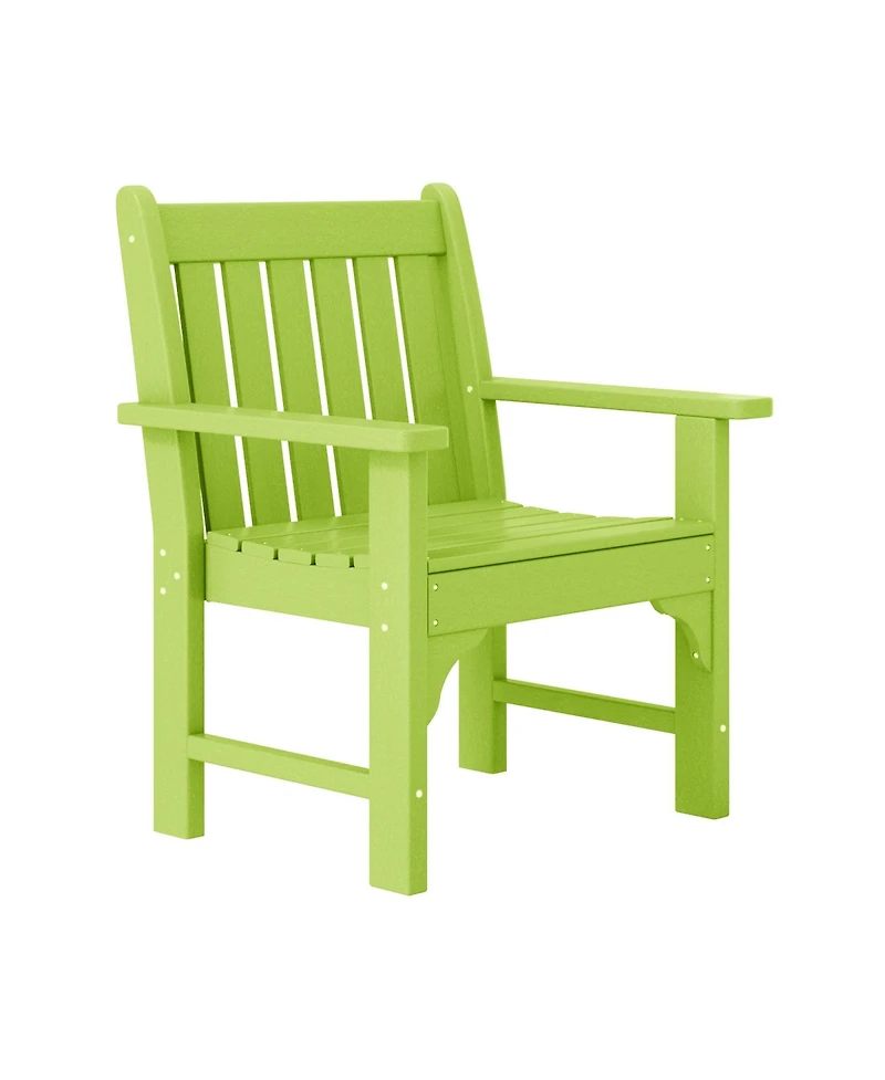 WestinTrends Outdoor Patio 3-Piece Hdpe Adirondack Garden Chairs with Square Side Table Set