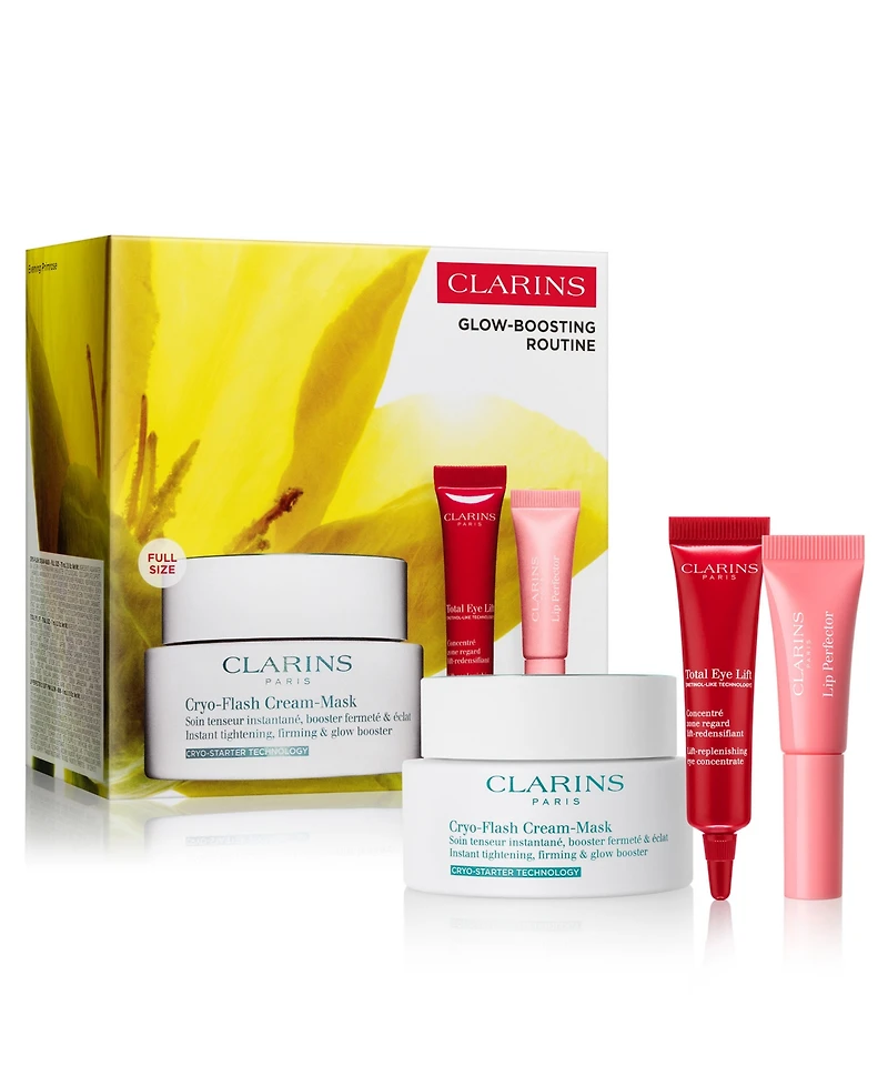 Clarins 3-Pc. Glow-Boosting Cryo-Flash Mask Kit Set