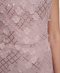 Jessica Howard Women's Sleeveless Extended Shoulder Gown