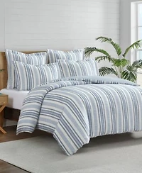 Levtex Home Seaside Stripes Textured 3 Pc. Duvet Cover Sets