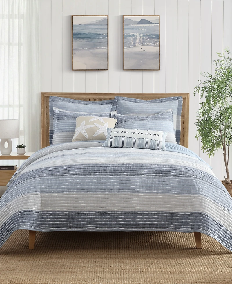Levtex Home Sand Stripes Textured Quilt