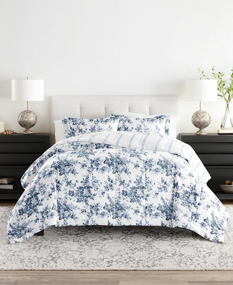 ienjoy Home Bedding Bundle Patterned 5-Piece Comforter Set