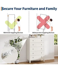 gaomon Modern 5 Drawer Tall Dresser for Bedroom, Large Clothes Storage Cabinet