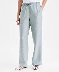 Charter Club Women's 100% Linen Drawstring Pants, Created for Macy's