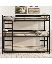 Streamdale Furniture twin over twin bunk bed with three levels