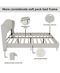 Streamdale Furniture Velvet Upholstered Bed - Full Size, Luxury & Comfort