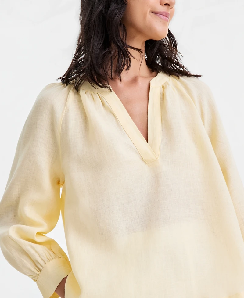 Charter Club Plus Long-Sleeve Top, Macy's Exclusive