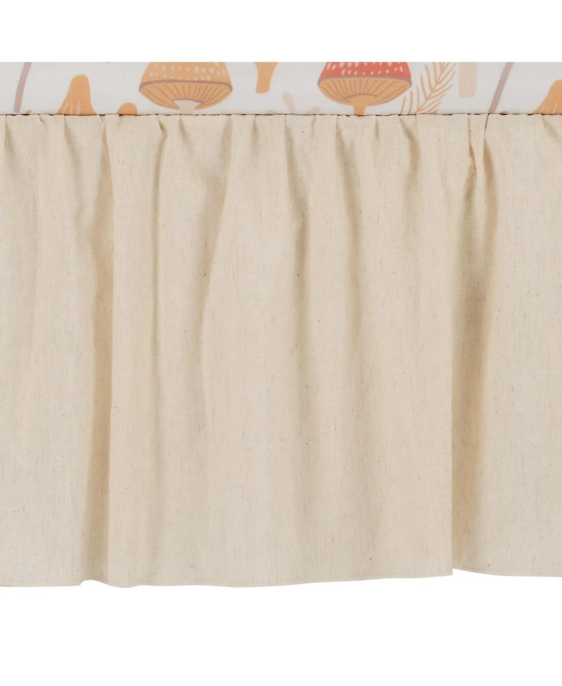 Lambs & Ivy Mushroom Meadow 3-Piece Organic Cotton Infant Baby Crib Bedding Set