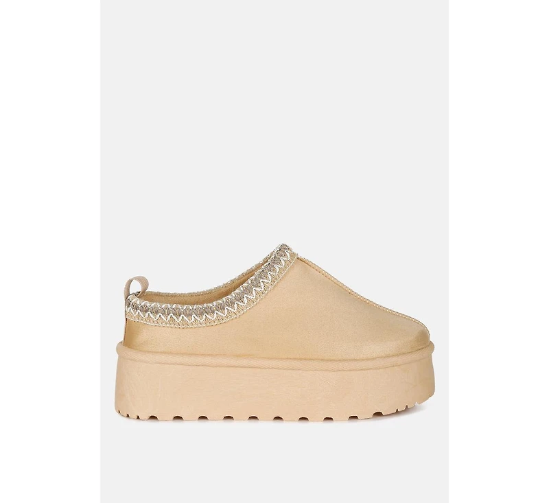 London Rag Womens Jesters Embroidered Platform Classic Slip-On