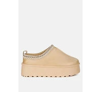 London Rag Womens Jesters Embroidered Platform Classic Slip-On