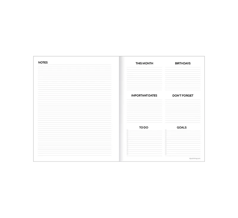 Tf Publishing Paper Goods July 2026 - June 2027 Sunset & Seagulls Medium Monthly Planner