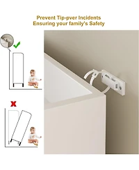 gaomon Rattan 3-Door Shoe Cabinet