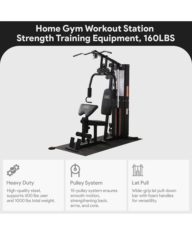 BalanceFrom Fitness Multifunctional Home Gym Workout Station Strength Training Equipment