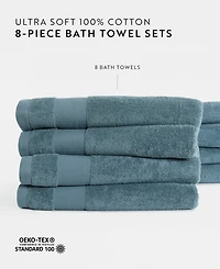 ienjoy Home 8-Pc. Plush Cotton Bath Towel Set, 54" x 30"