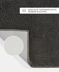ienjoy Home Soft Absorbent Chenille Bath Mat, 24" x 17"