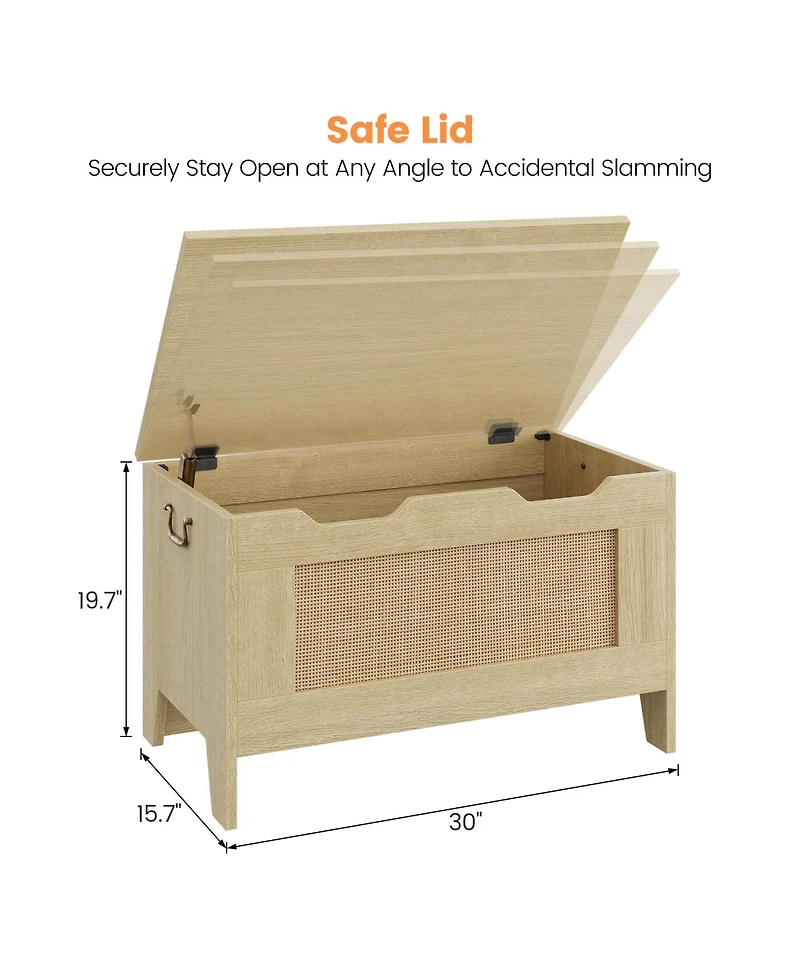 gaomon -Inch Wooden Toy Chest & Storage Bench