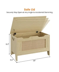 gaomon -Inch Wooden Toy Chest & Storage Bench