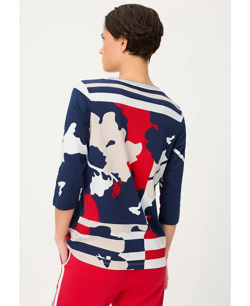 Olsen Women's Abstract Camo T-Shirt