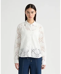Nvlt Women's Poplin Eyelet Shirt
