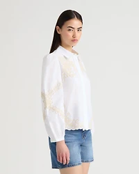 Nvlt Women's Embroidered Poplin Shirt
