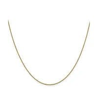 Curata Jewelry Solid 18k Gold Italian 0.7mm Box Chain Necklace