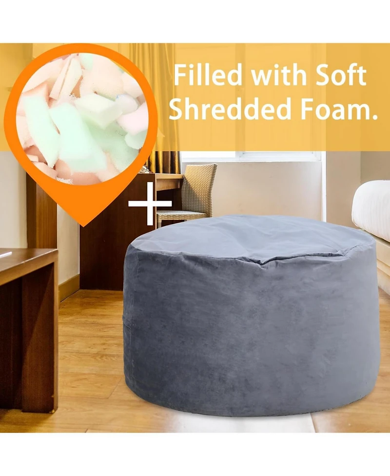 gaomon Bean Bag Chairs with Cover, 4FT Adult Bean Bag Sofa Giant Beanbag Chair with Filling