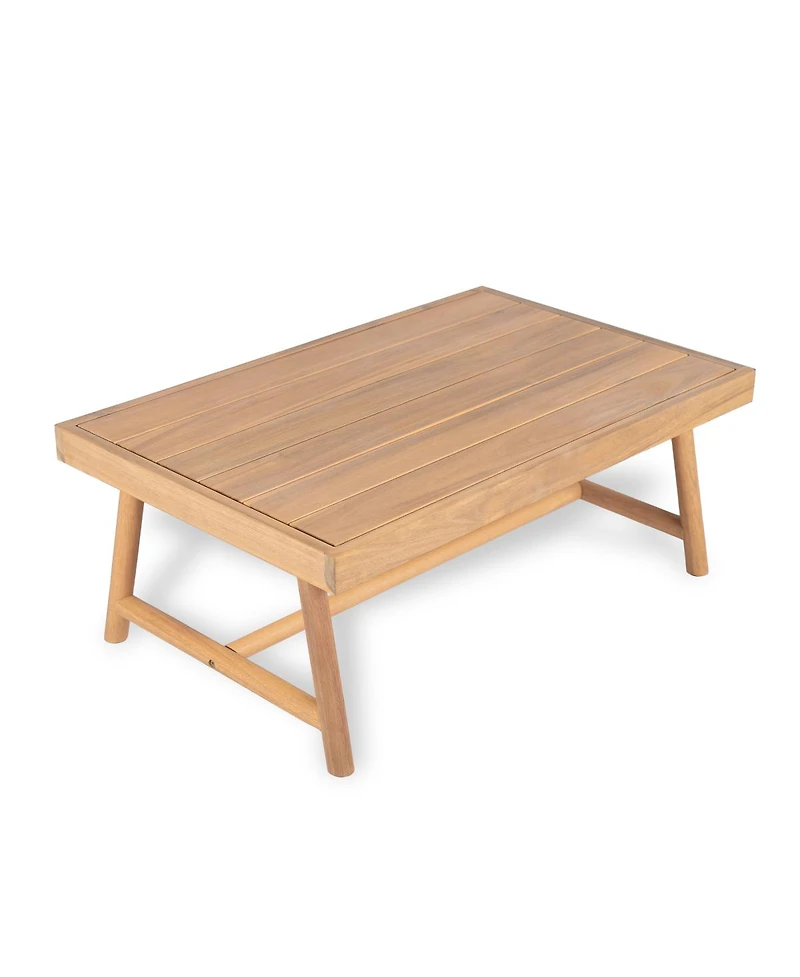 Streamdale Furniture Patio Acacia Wood Rectangle Coffee Table