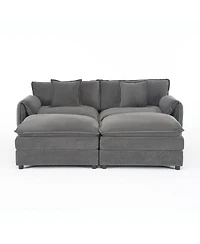 Boyel Living 4 Piece Fabric Deep Seat Modular Sectional Sofa Set