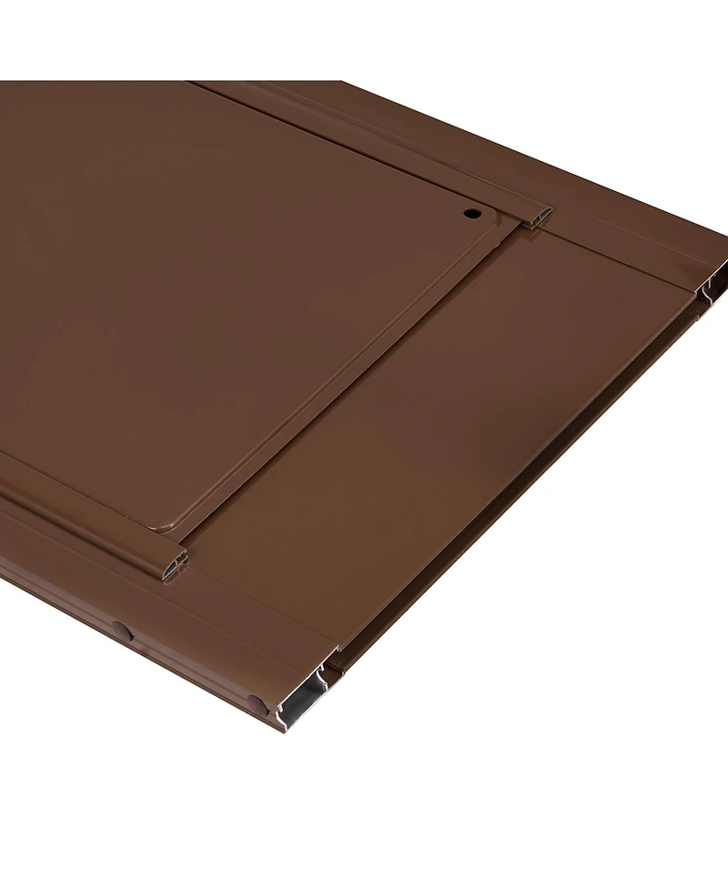 Aostirmotor Adjustable Sliding Glass Pet Door for Renters, Aluminum Alloy Frame with Lock & Flap