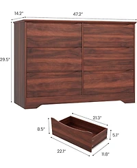 gaomon Wooden -Drawer Dresser, Tall Modern Storage Chest with Wide Top for Bedroom, Living Room, Hallway