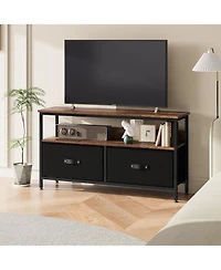 gaomon Rustic Modern Tv Stand with Fabric Drawers, Dresser Style Entertainment Center for Living Room, Bedroom
