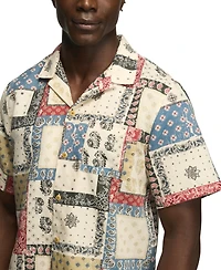 Lucky Brand Men's Short-Sleeve Printed Camp Collar Shirt