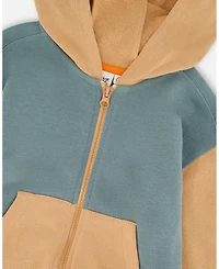 Deux par Baby Boys Hooded French Terry Cardigan
