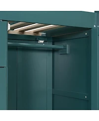 Streamdale Furniture Full Size Bunk Bed with 2 Large & 5 Small Drawers, Wardrobe