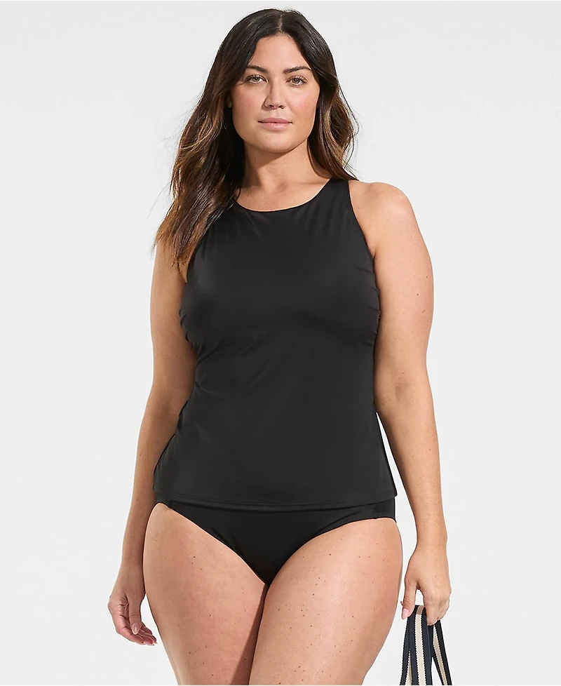 Lands' End Plus Mid Rise Bikini Bottoms